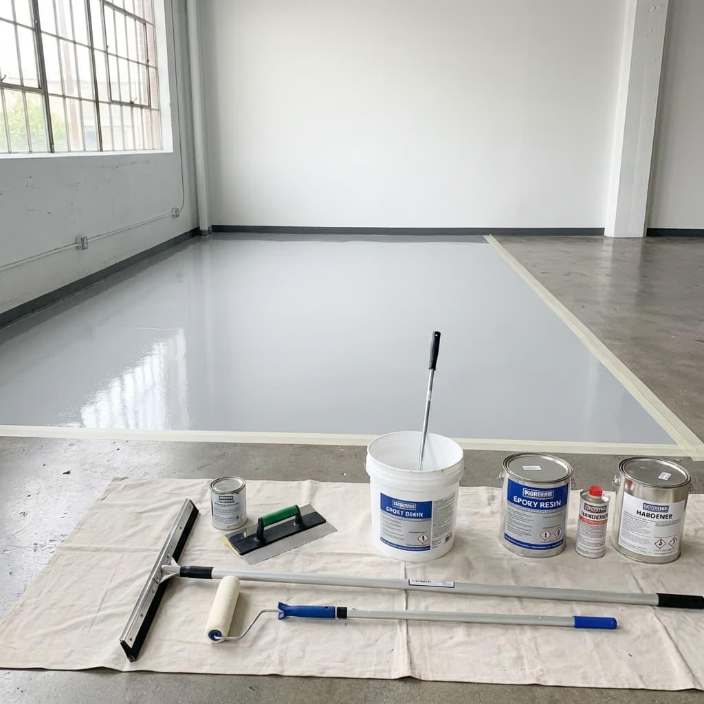 Epoxy flooring installation