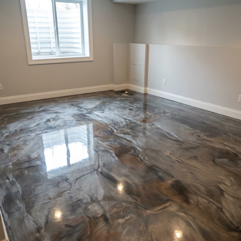 Metallic epoxy floors